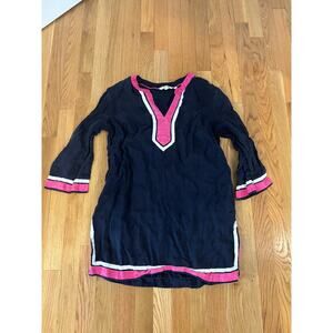 Boden Cleo Linen Tunic Top Beach Swimsuit Coverup Resort Wear Size 12R